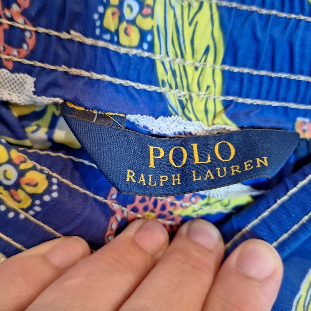 Polo Ralph Lauren Mens L Printed 6” Swim Shorts Trunks(Lining Removed) Tropical‎